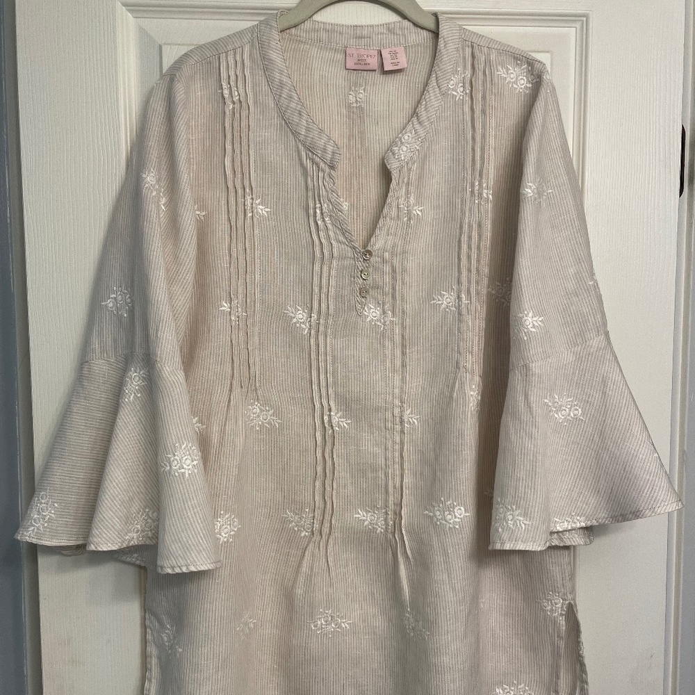 St Tropez Linen Beach Coverup